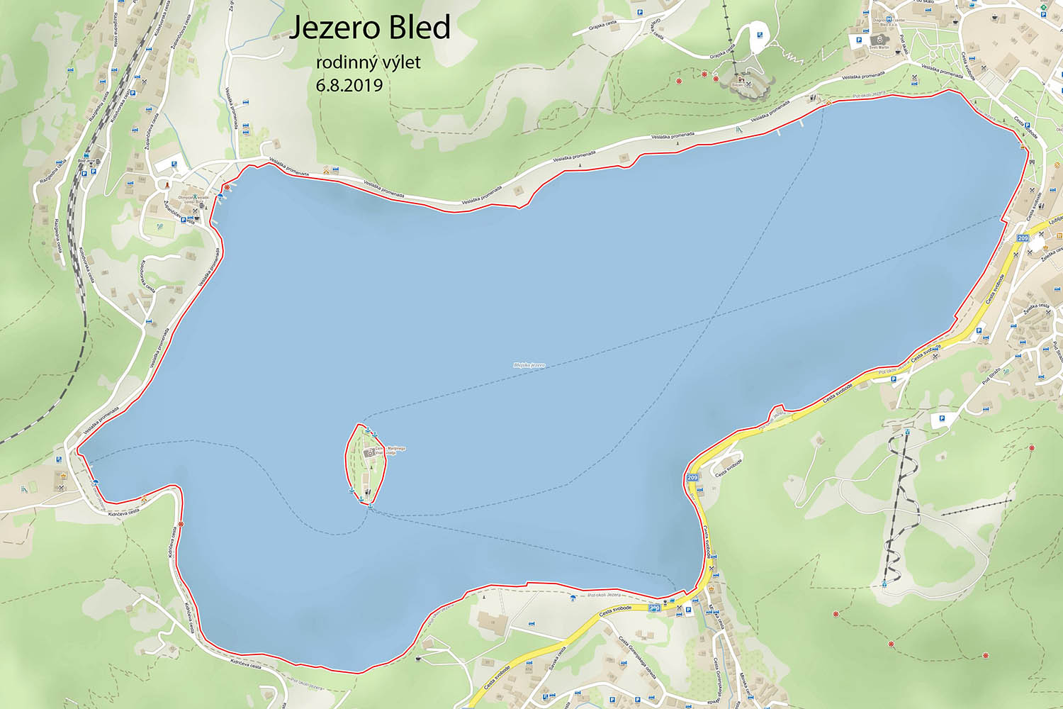 7 - mapa cesty Bled